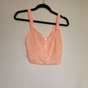 Neon orange crop top Charlotte Russe size Medium